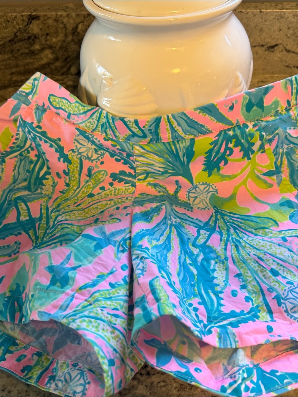Lilly Pulitzer XS Tropical Coral Reef Ocean View Shorts